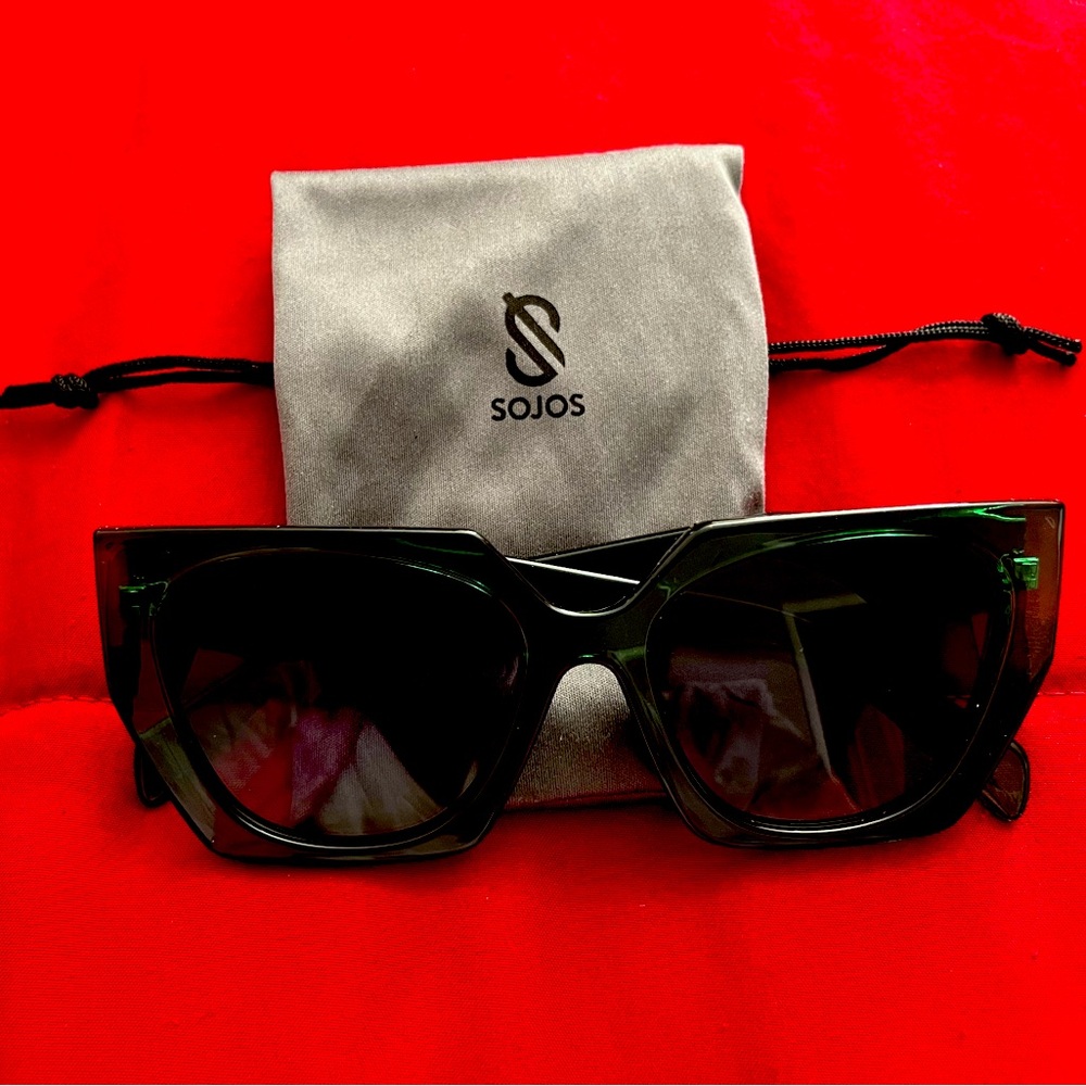 SOJOS Retro Cateye Polarized Oversized Sunglasses